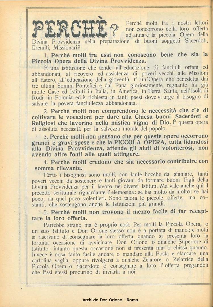 La piccola Opera della Divina Provvidenza, 22, 07, 01-07-1927, pagina 2