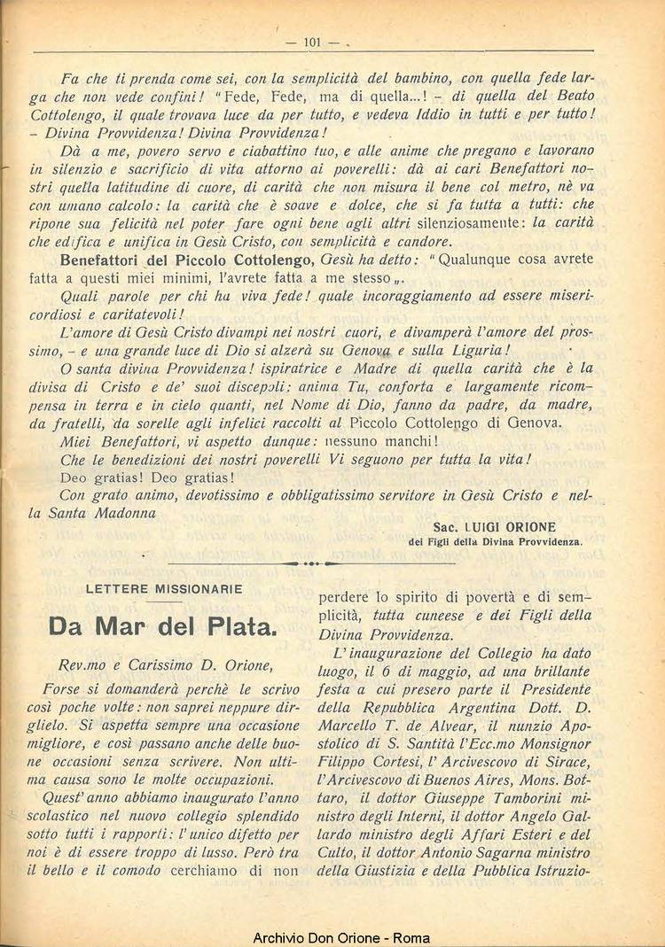 La piccola Opera della Divina Provvidenza, 22, 07, 01-07-1927, pagina 5