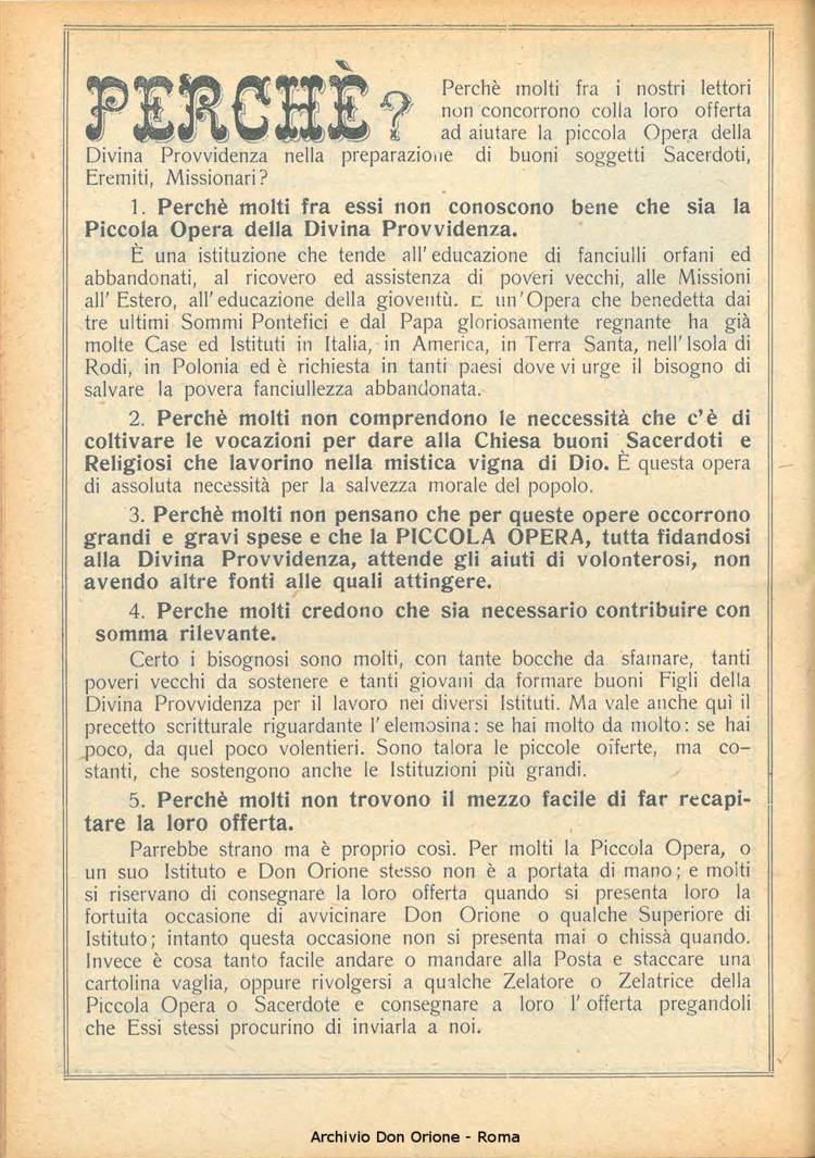 La piccola Opera della Divina Provvidenza, 22, 08, 01-08-1927, pagina 2