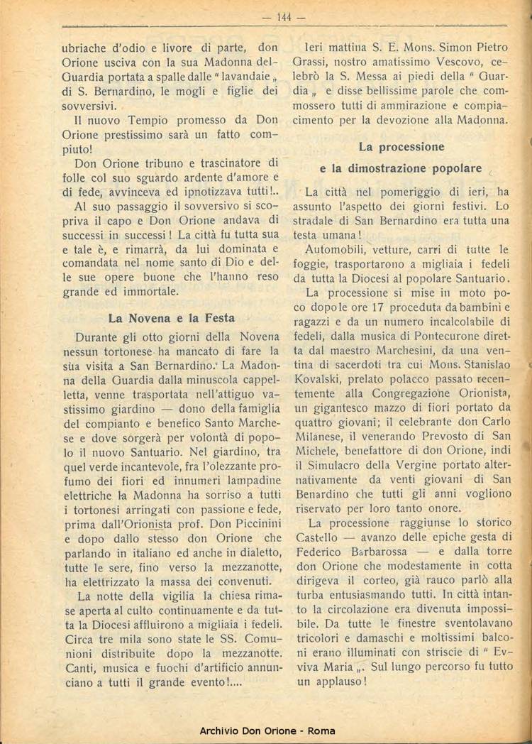 La piccola Opera della Divina Provvidenza, 22, 09, 01-09-1927, pagina 4