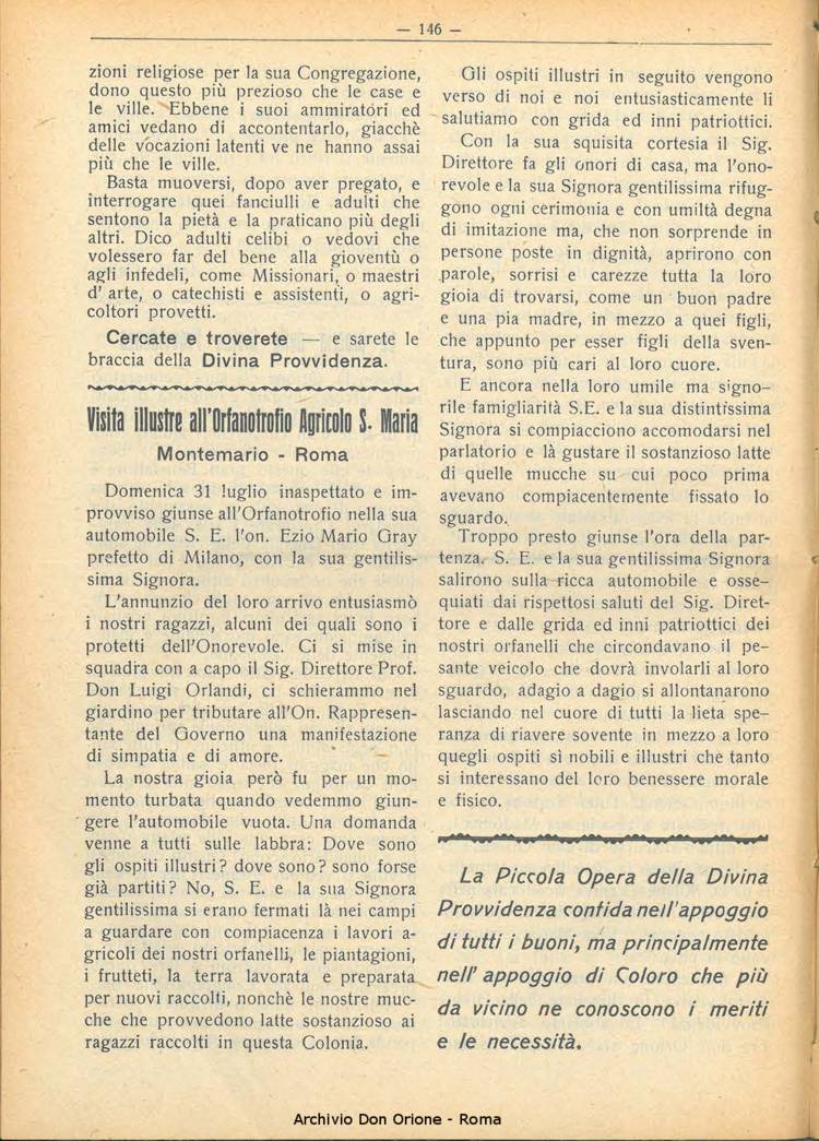La piccola Opera della Divina Provvidenza, 22, 09, 01-09-1927, pagina 6
