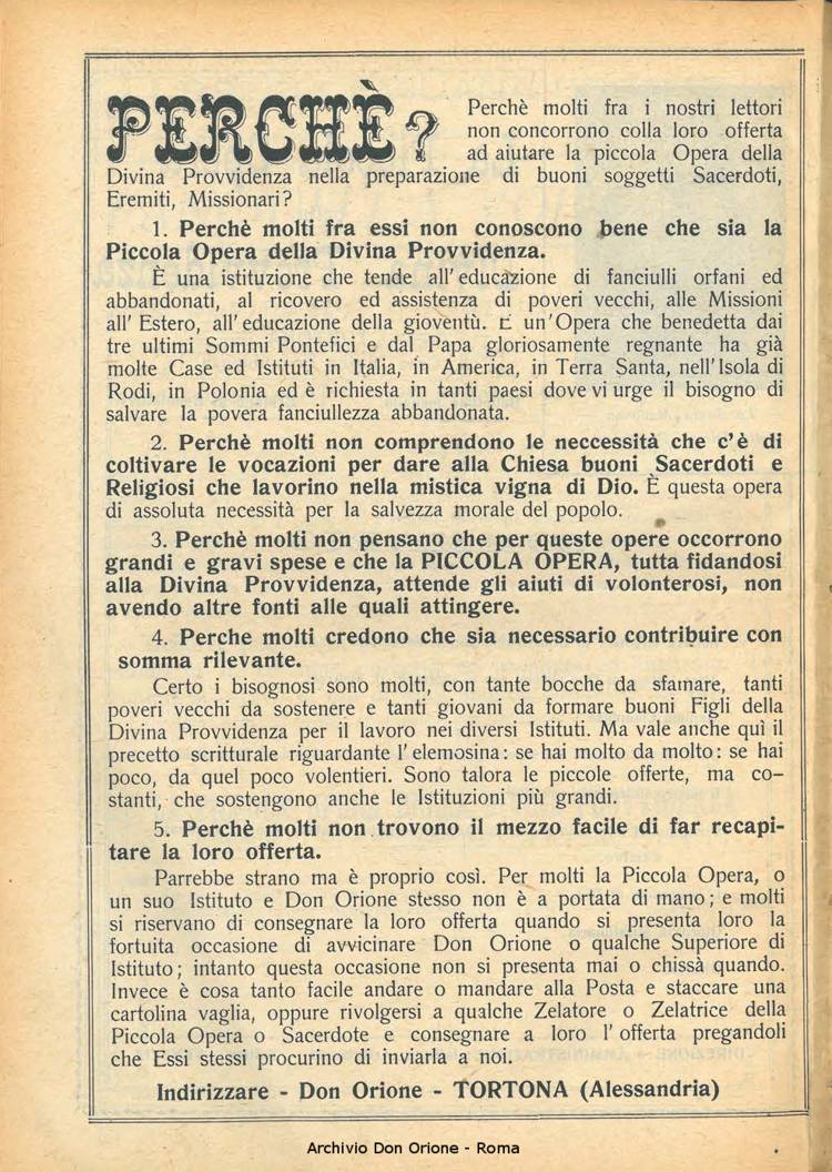 La piccola Opera della Divina Provvidenza, 22, 11, 01-11-1927, pagina 2
