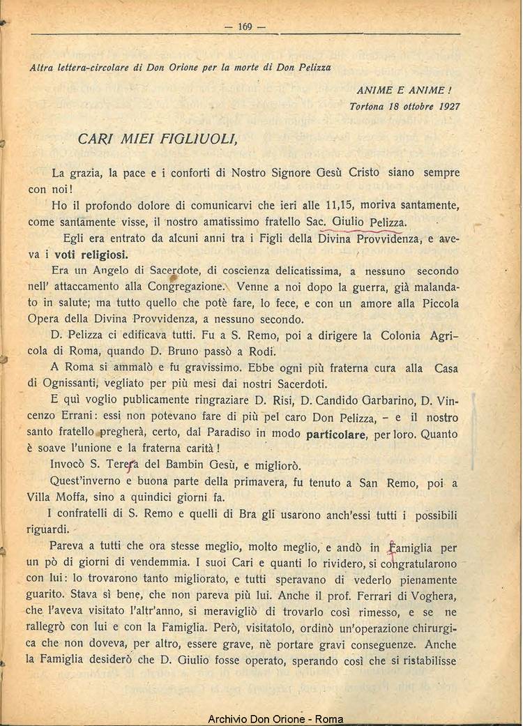 La piccola Opera della Divina Provvidenza, 22, 11, 01-11-1927, pagina 5