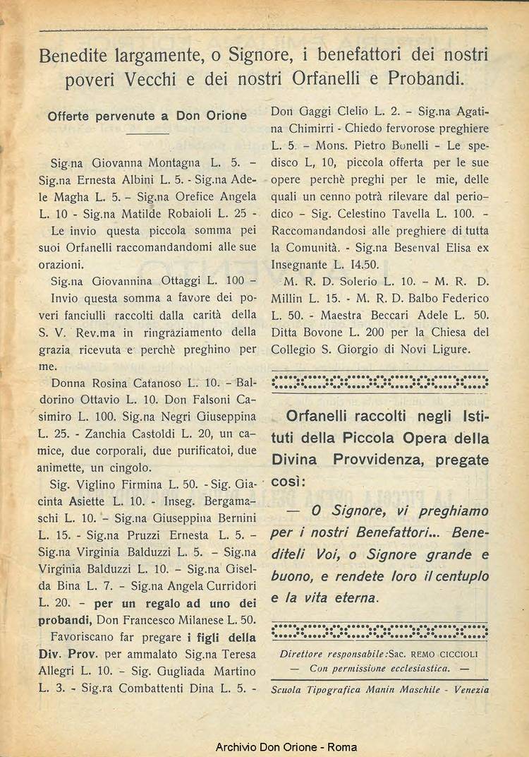 La piccola Opera della Divina Provvidenza, 22, 11, 01-11-1927, pagina 15