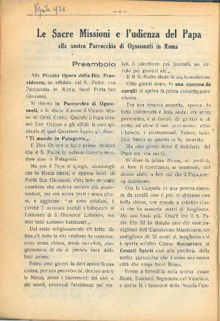 La piccola Opera della Divina Provvidenza, 23, 04, 01-04-1928, pagina 6