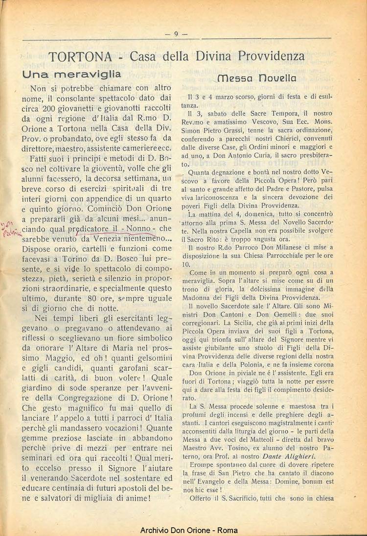La piccola Opera della Divina Provvidenza, 23, 05, 01-05-1928, pagina 11