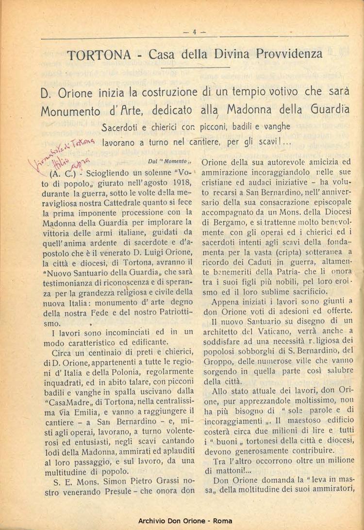 La piccola Opera della Divina Provvidenza, 23, 06, 01-06-1928, pagina 6