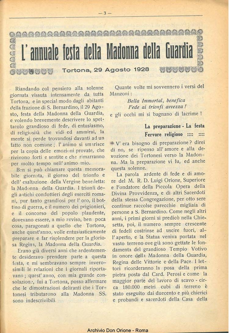 La piccola Opera della Divina Provvidenza, 23, 08, 01-08-1928, pagina 5