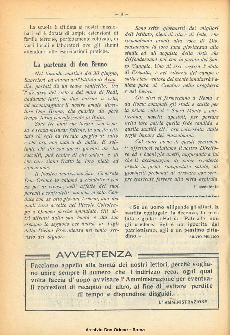 La piccola Opera della Divina Provvidenza, 23, 08, 01-08-1928, pagina 10