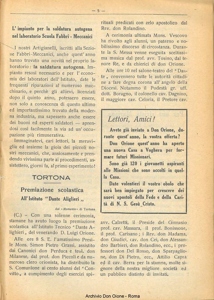 La piccola Opera della Divina Provvidenza, 23, 10_11, 01-11-1928, pagina 7