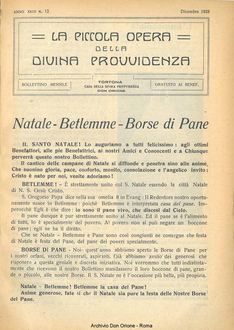 La piccola Opera della Divina Provvidenza, 23, 12, 01-12-1928, pagina 3