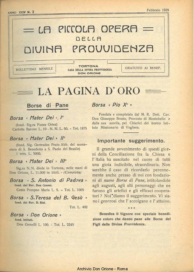 La piccola Opera della Divina Provvidenza, 24, 02, 01-02-1929, pagina 3