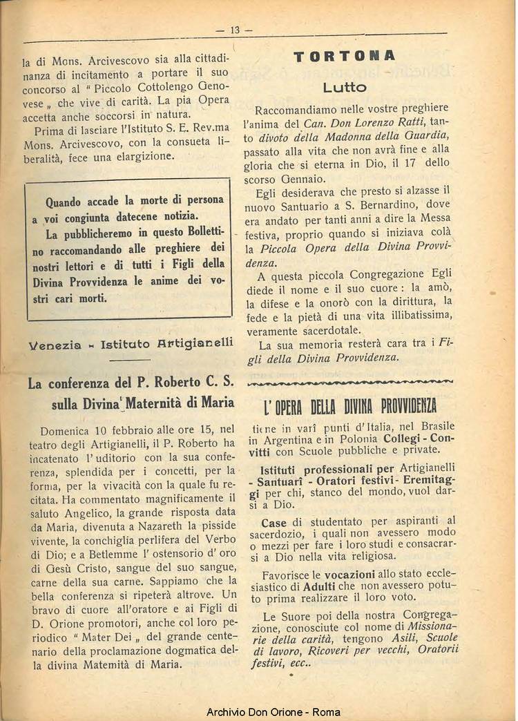 La piccola Opera della Divina Provvidenza, 24, 02, 01-02-1929, pagina 15