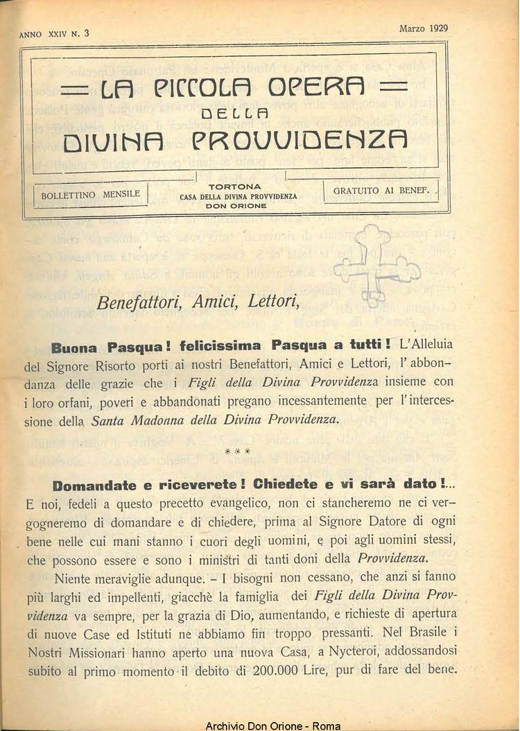 La piccola Opera della Divina Provvidenza, 24, 03, 01-03-1929, pagina 3