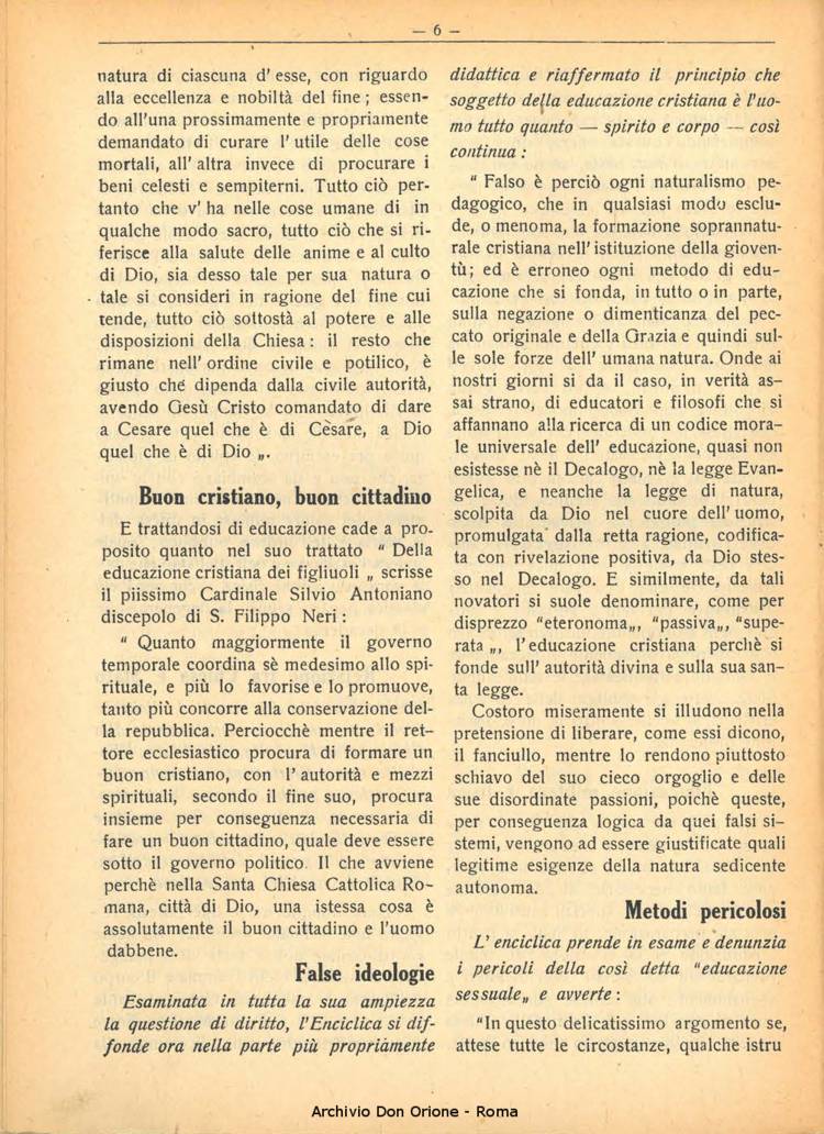 La piccola Opera della Divina Provvidenza, 25, 02, 01-02-1930, pagina 6