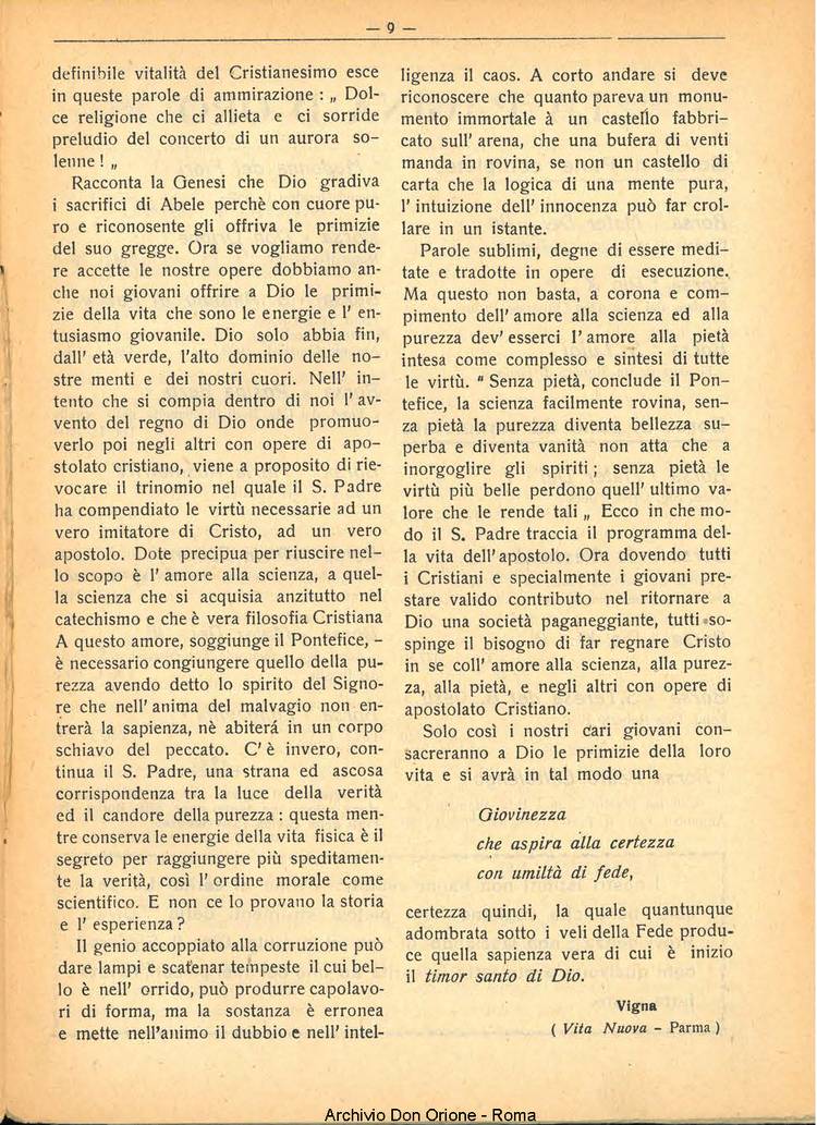 La piccola Opera della Divina Provvidenza, 25, 02, 01-02-1930, pagina 9