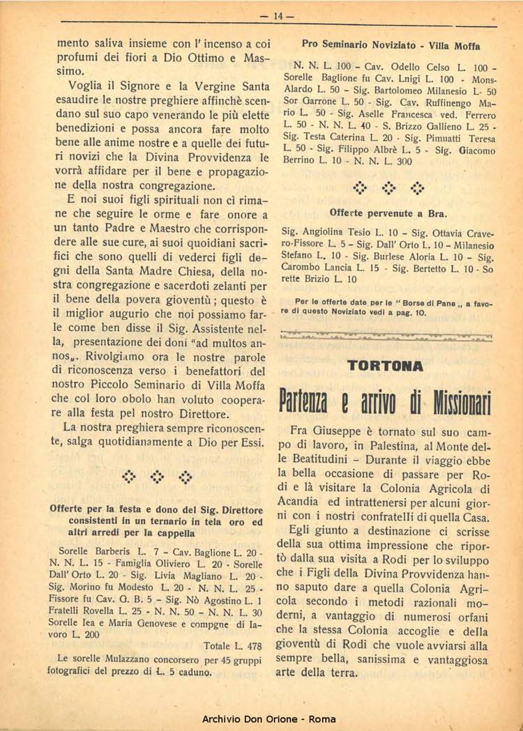 La piccola Opera della Divina Provvidenza, 25, 02, 01-02-1930, pagina 14