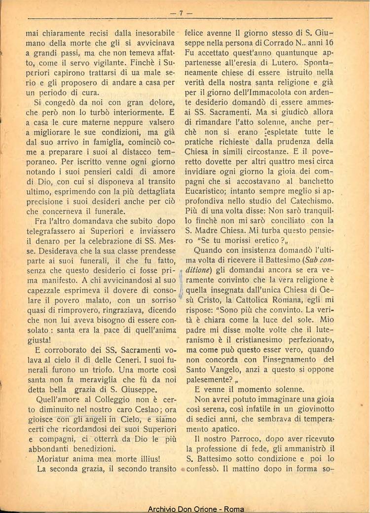 La piccola Opera della Divina Provvidenza, 25, 05, 01-05-1930, pagina 7
