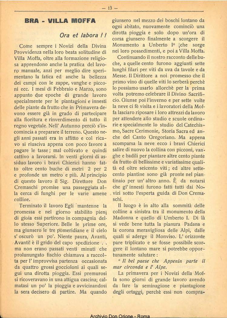 La piccola Opera della Divina Provvidenza, 25, 05, 01-05-1930, pagina 13