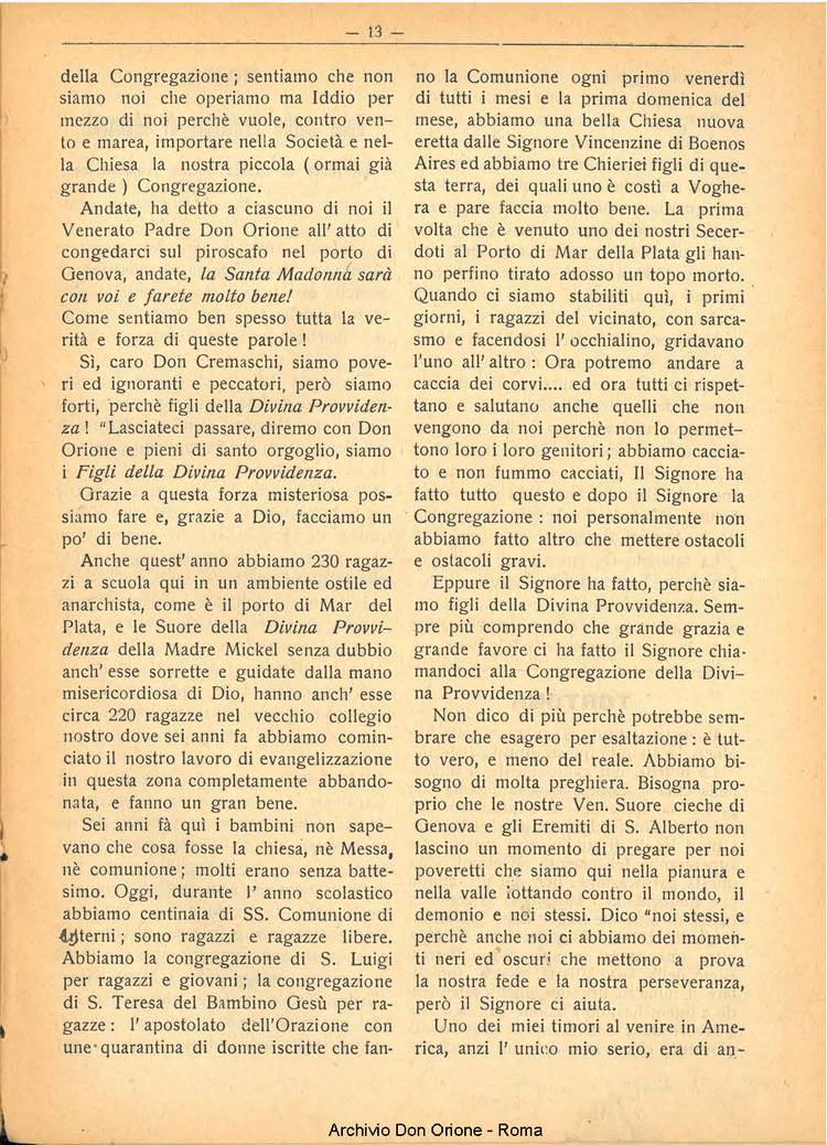 La piccola Opera della Divina Provvidenza, 25, 06, 01-06-1930, pagina 13