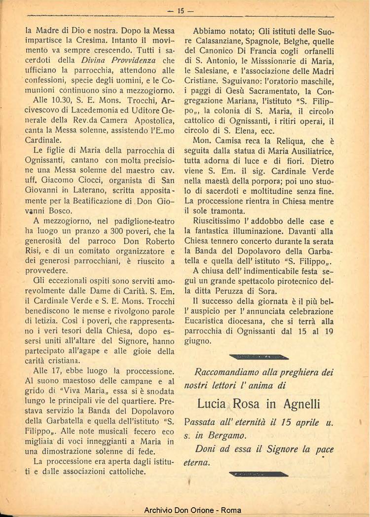 La piccola Opera della Divina Provvidenza, 25, 06, 01-06-1930, pagina 15