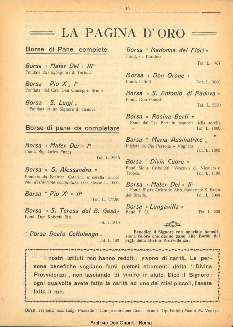La piccola Opera della Divina Provvidenza, 25, 06, 01-06-1930, pagina 16