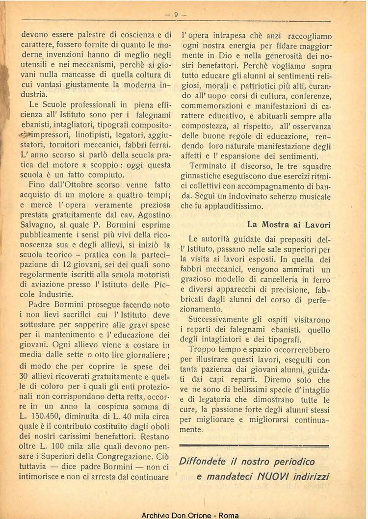 La piccola Opera della Divina Provvidenza, 25, 07, 01-07-1930, pagina 9