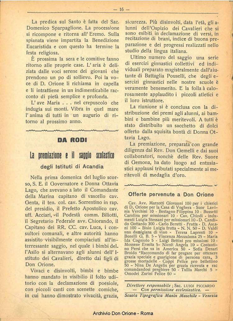 La piccola Opera della Divina Provvidenza, 25, 08_09, 01-09-1930, pagina 16