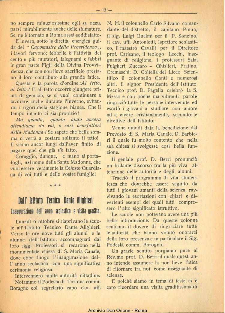 La piccola Opera della Divina Provvidenza, 25, 10_11_12, 01-12-1930, pagina 13