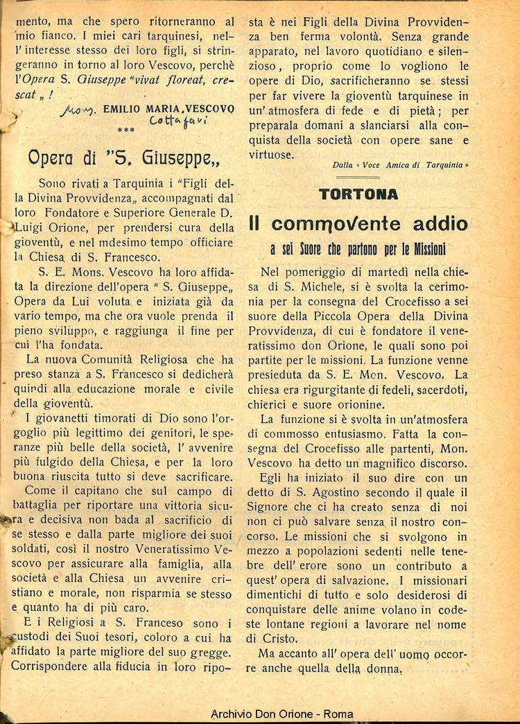 La piccola Opera della Divina Provvidenza, 26, 01, 01-01-1931, pagina 11