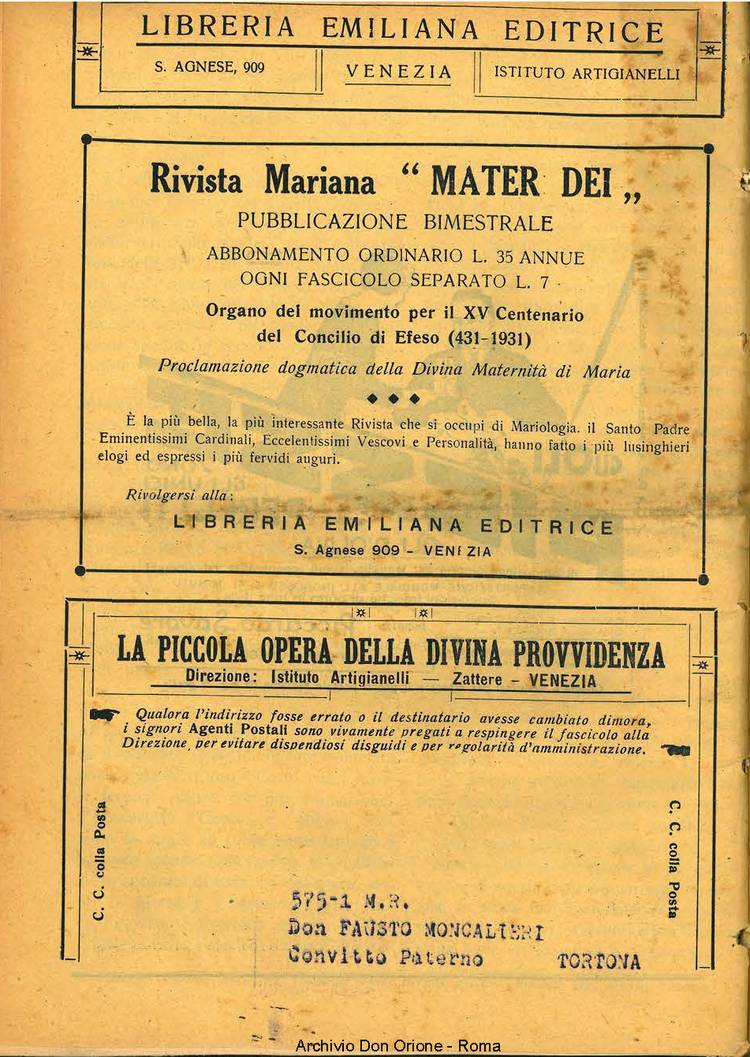 La piccola Opera della Divina Provvidenza, 26, 01, 01-01-1931, pagina 20