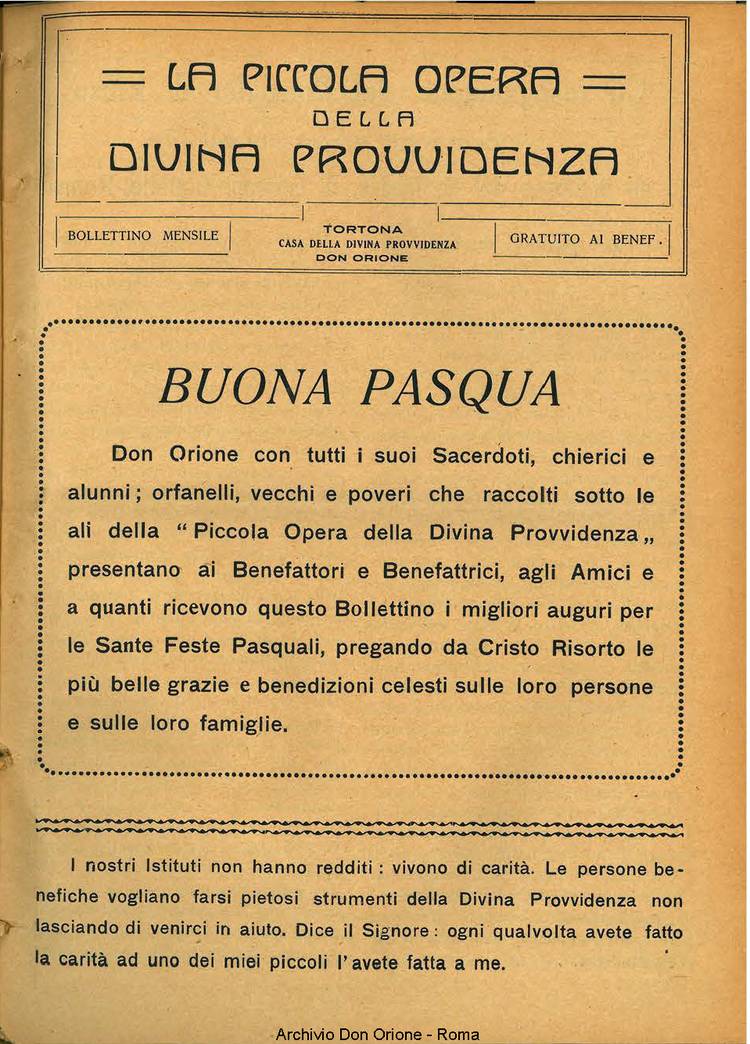 La piccola Opera della Divina Provvidenza, 26, 03, 01-03-1931, pagina 3