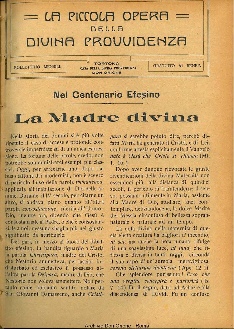 La piccola Opera della Divina Provvidenza, 26, 04, 01-04-1931, pagina 3