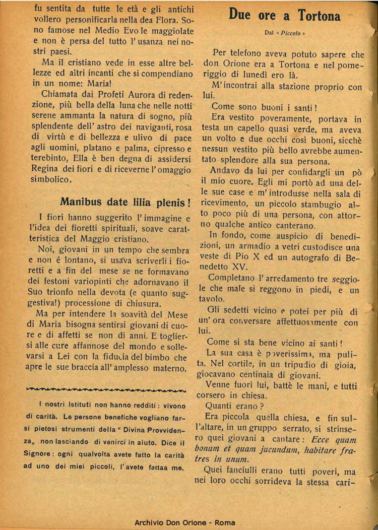 La piccola Opera della Divina Provvidenza, 26, 05, 01-05-1931, pagina 8