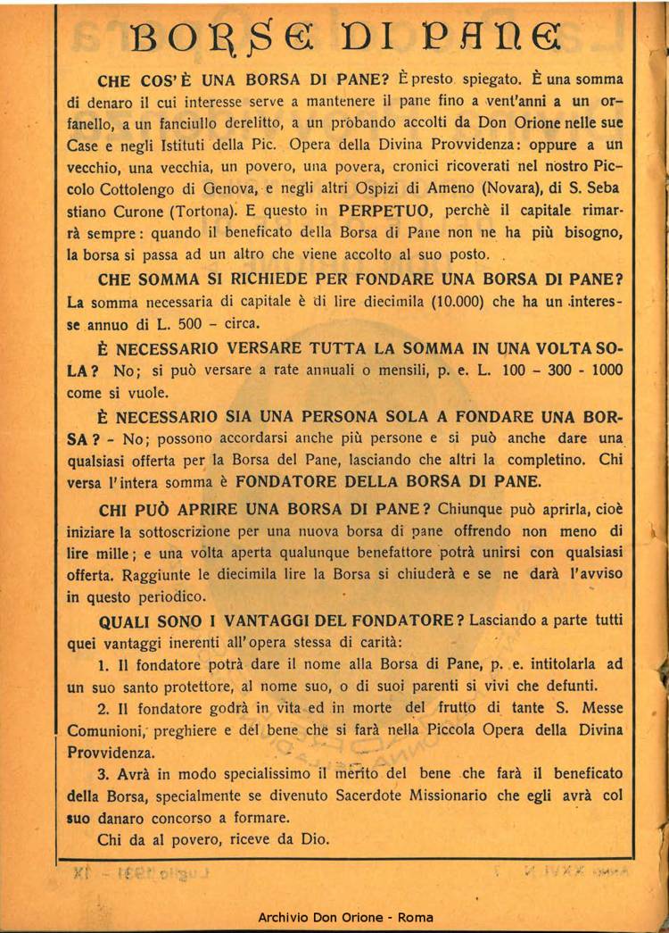 La piccola Opera della Divina Provvidenza, 26, 07, 01-07-1931, pagina 2