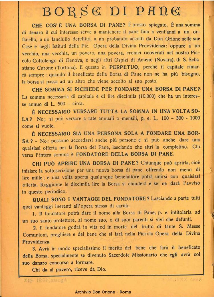La piccola Opera della Divina Provvidenza, 26, 08, 01-08-1931, pagina 2