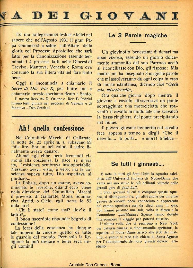 La piccola Opera della Divina Provvidenza, 26, 08, 01-08-1931, pagina 11