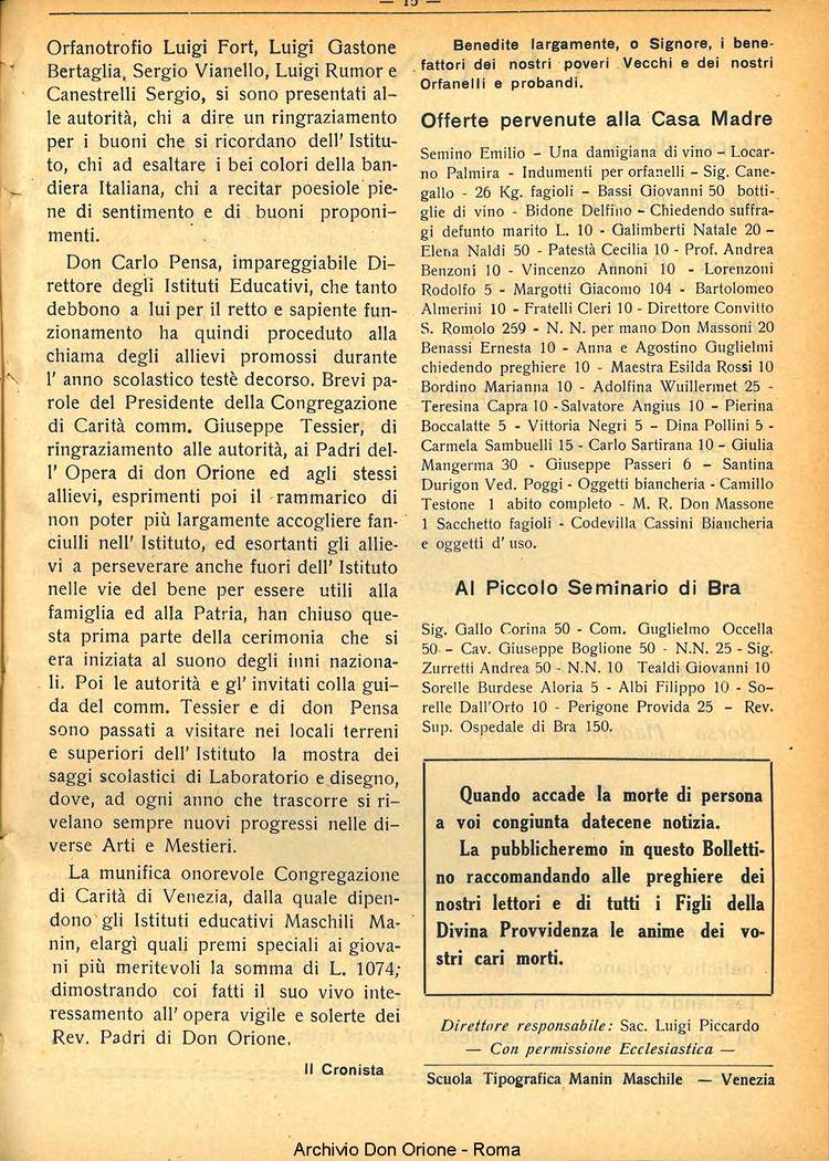 La piccola Opera della Divina Provvidenza, 26, 08, 01-08-1931, pagina 17