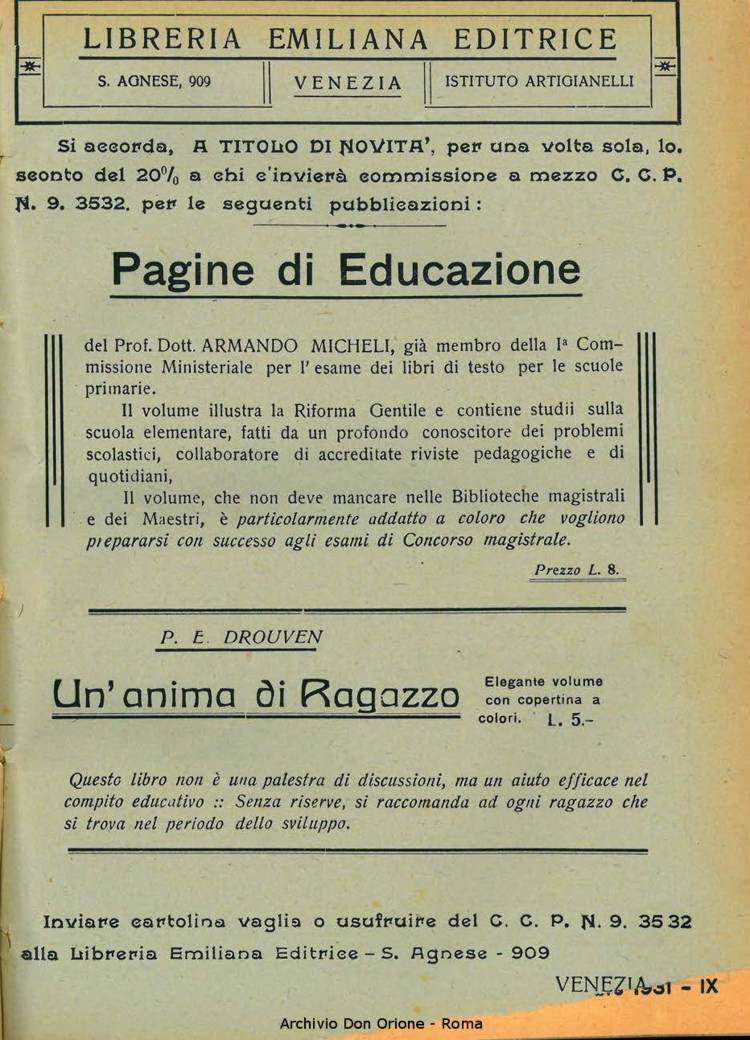La piccola Opera della Divina Provvidenza, 26, 09, 01-09-1931, pagina 27