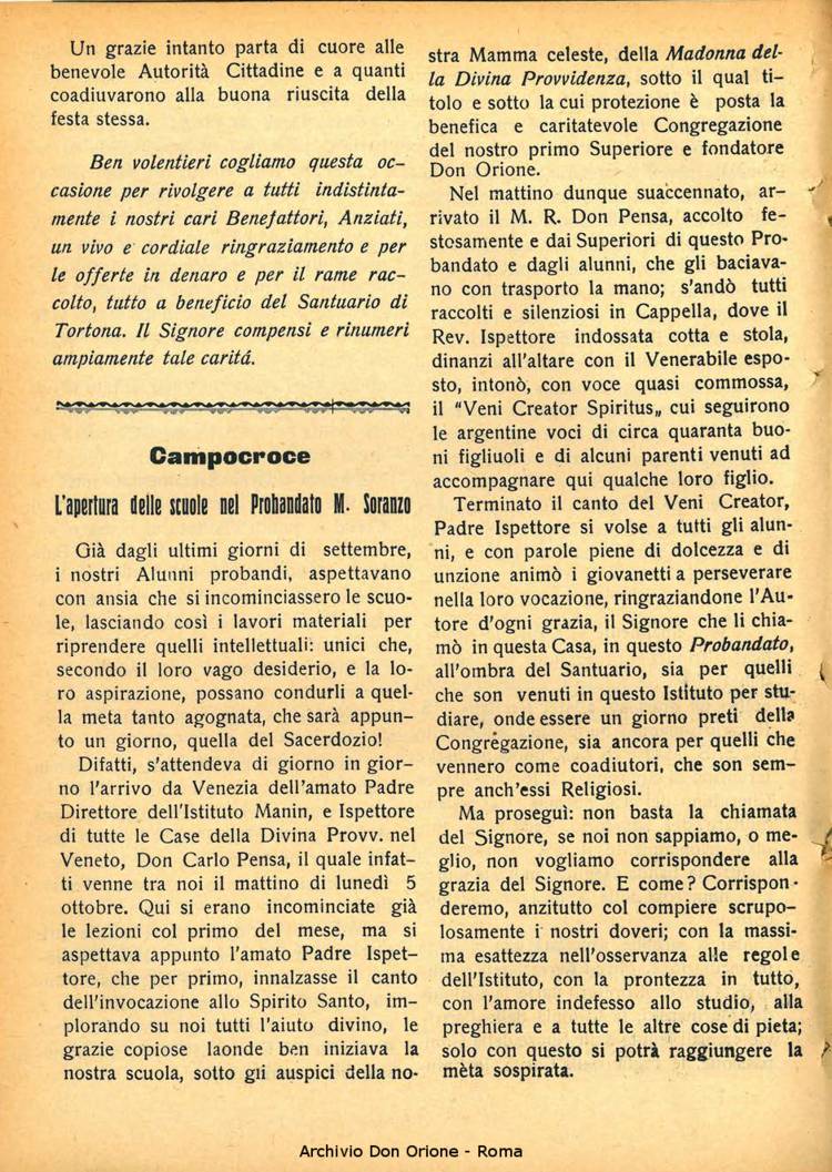 La piccola Opera della Divina Provvidenza, 26, 10, 01-10-1931, pagina 14