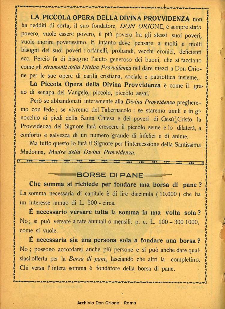 La piccola Opera della Divina Provvidenza, 26, 12, 01-12-1931, pagina 2