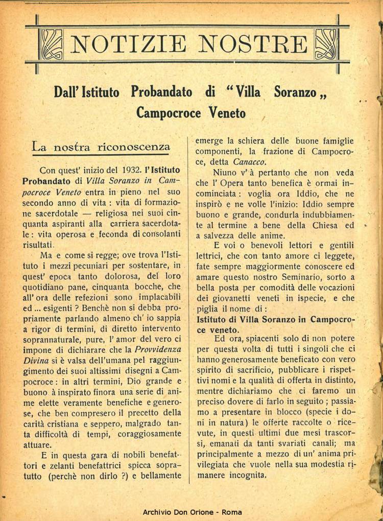 La piccola Opera della Divina Provvidenza, 27, 01, 01-01-1932, pagina 10