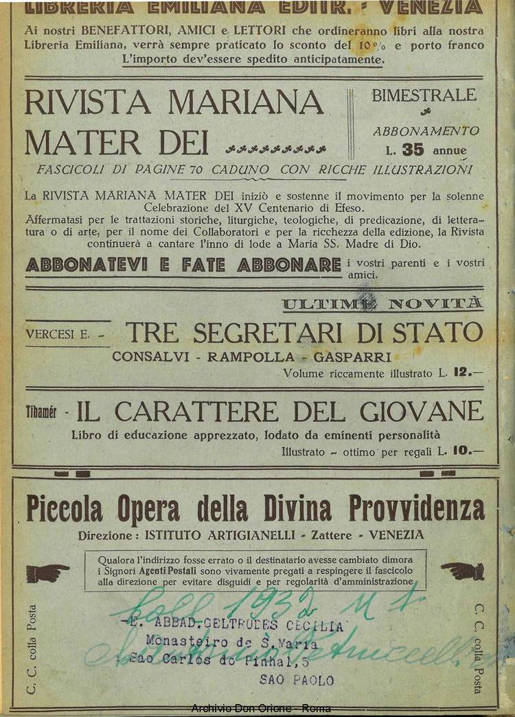 La piccola Opera della Divina Provvidenza, 27, 01, 01-01-1932, pagina 20