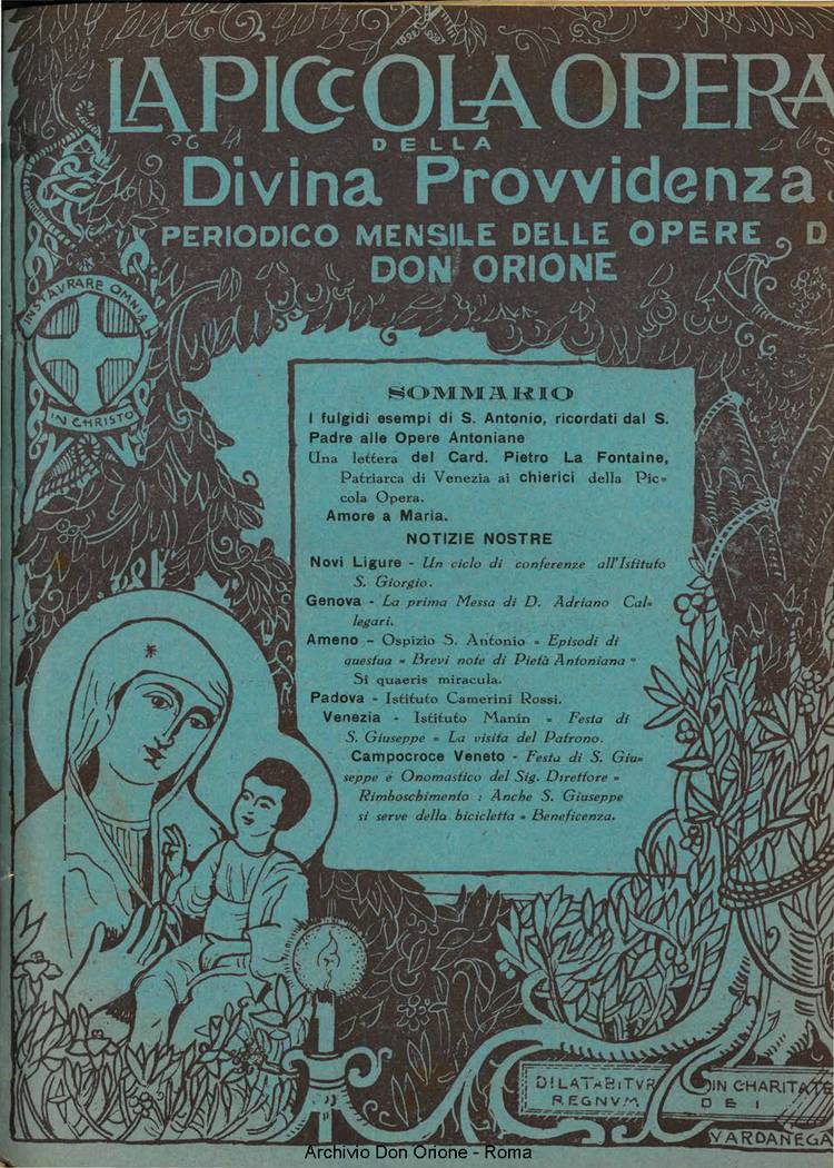 La piccola Opera della Divina Provvidenza, 27, 04, 01-04-1932, pagina 1