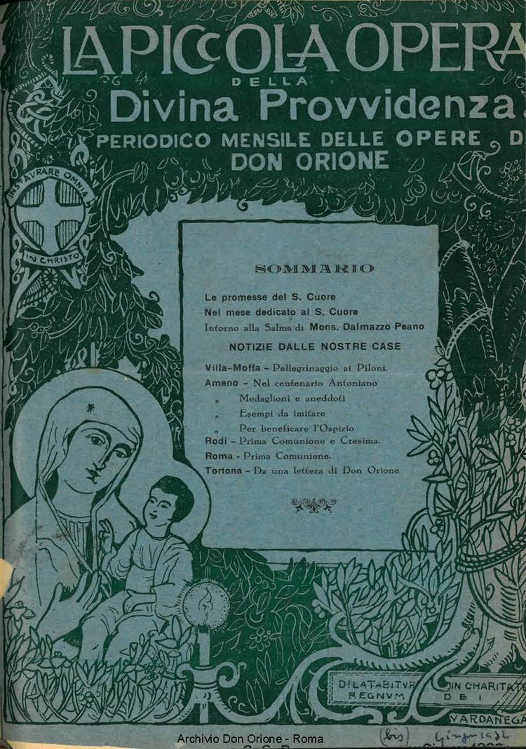 La piccola Opera della Divina Provvidenza, 27, 06, 01-06-1932, pagina 1