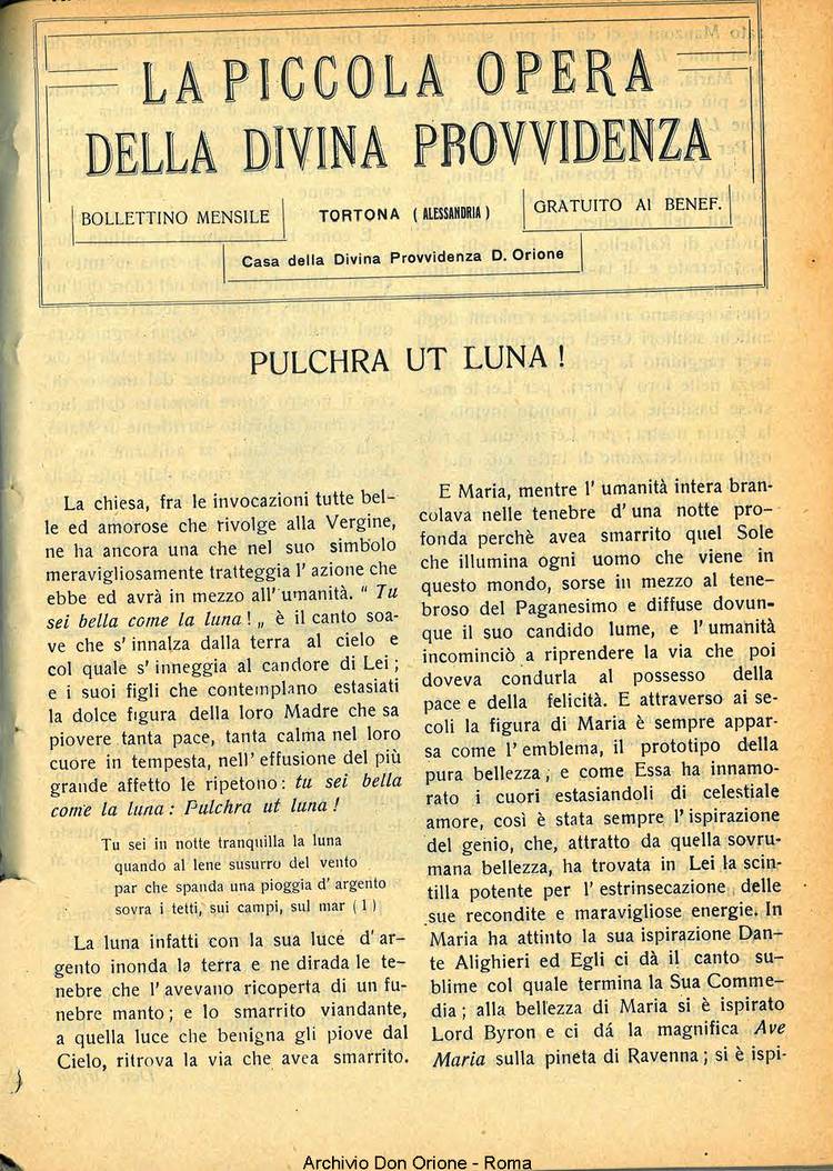 La piccola Opera della Divina Provvidenza, 27, 08, 01-08-1932, pagina 3