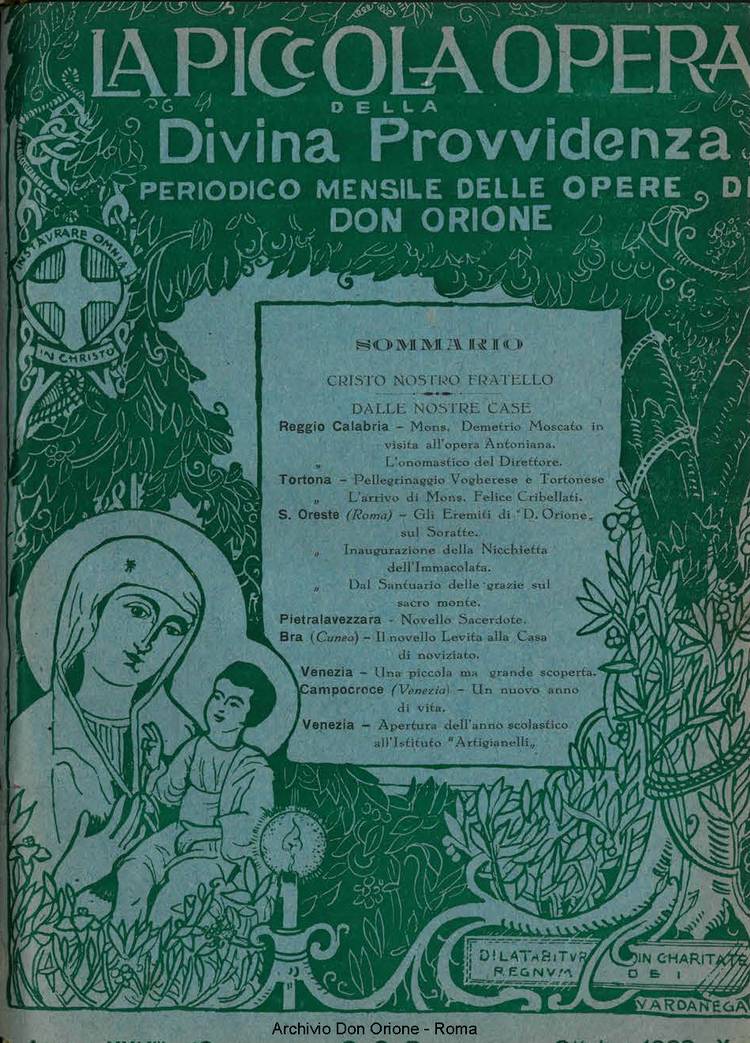 La piccola Opera della Divina Provvidenza, 27, 10, 01-10-1932, pagina 1