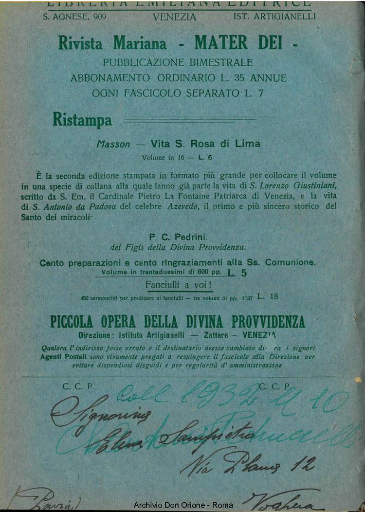 La piccola Opera della Divina Provvidenza, 27, 10, 01-10-1932, pagina 16