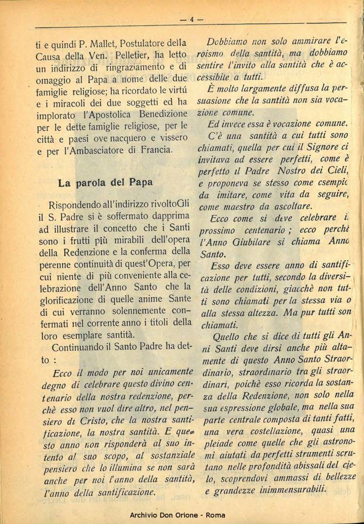La piccola Opera della Divina Provvidenza, 28, 01, 01-01-1933, pagina 4