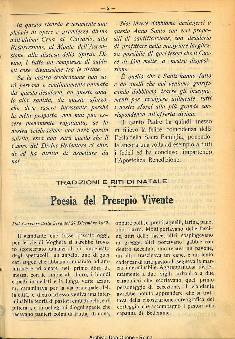 La piccola Opera della Divina Provvidenza, 28, 01, 01-01-1933, pagina 5